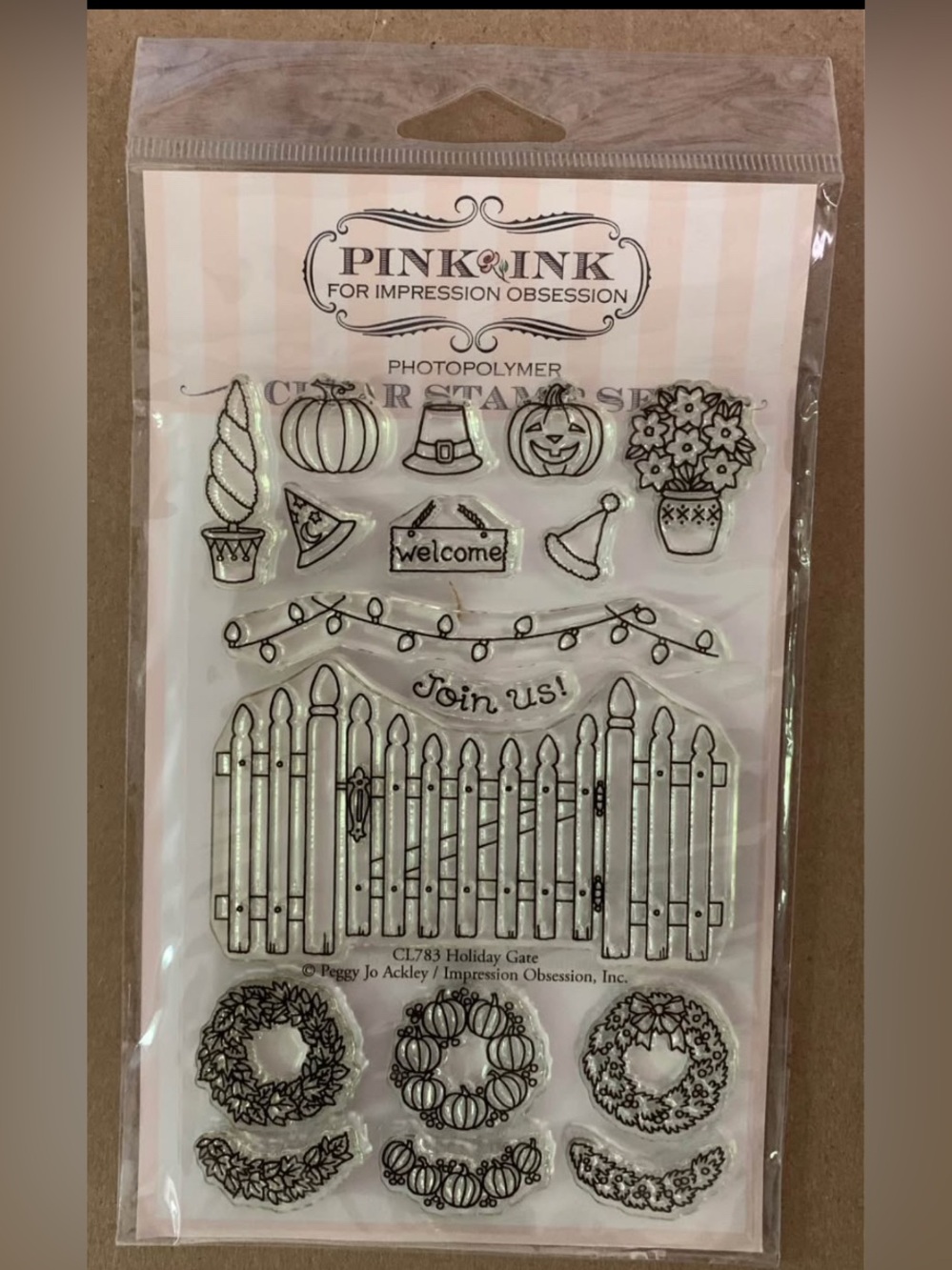 Pink & Ink Holiday Gate Clear Stamp Set - Clear Stamps